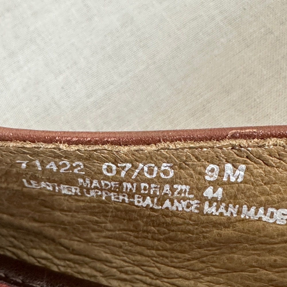 Clarks Brown Leather Slip-On Flats with Striped Bow Accent - Picture 6 of 7